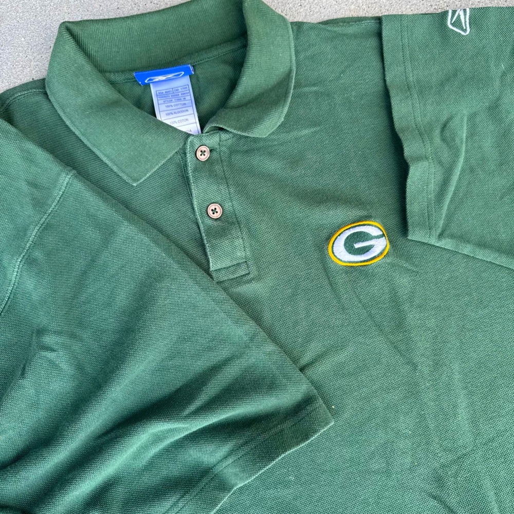 NFL Reebok Green Bay Packers NFL Polo Short Sleeve‎ Mens XL